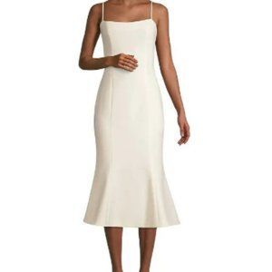 LIKELY Carter trumpet hem midi dress- white 8